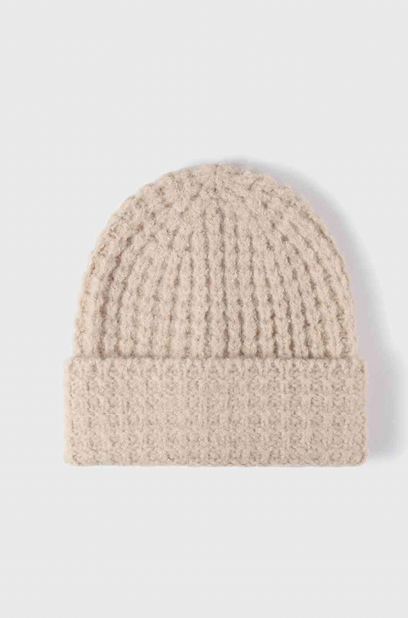 Waffle-Knit Cuff Beanie