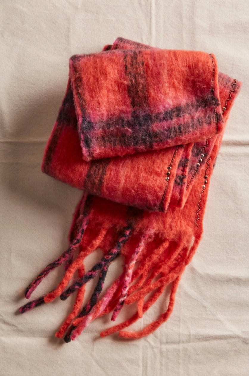 Highland Plaid Skinny Scarf