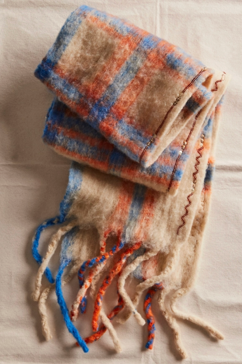 Highland Plaid Skinny Scarf