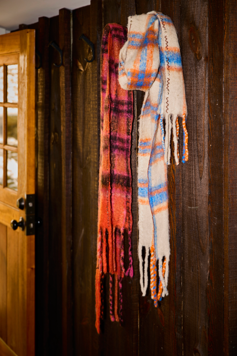 Highland Plaid Skinny Scarf