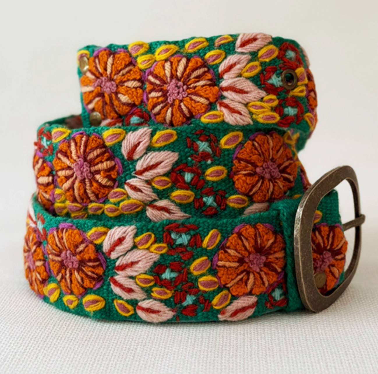 Embroidered Wool Belt
