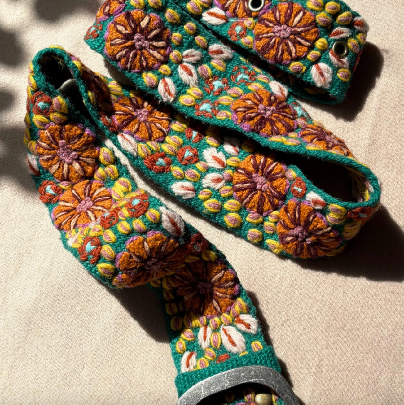 Embroidered Wool Belt