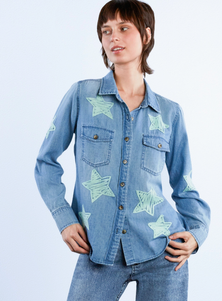 Big Embroidered Stars Shirt