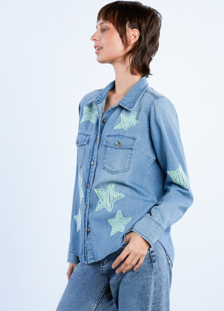 Big Embroidered Stars Shirt