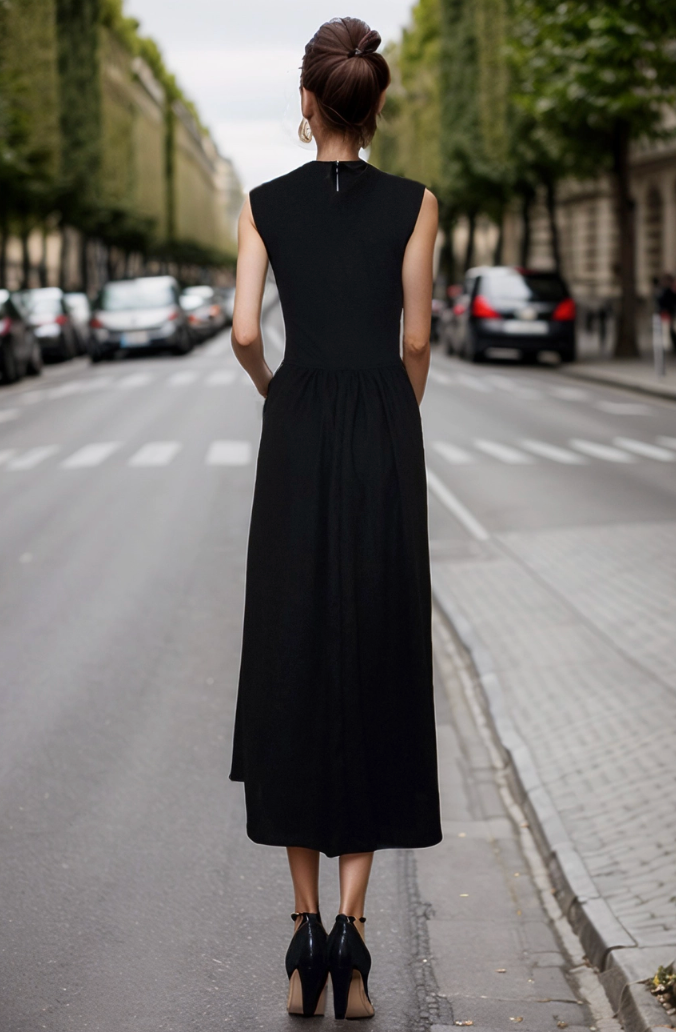 Brittney Keyhole Midi Dress