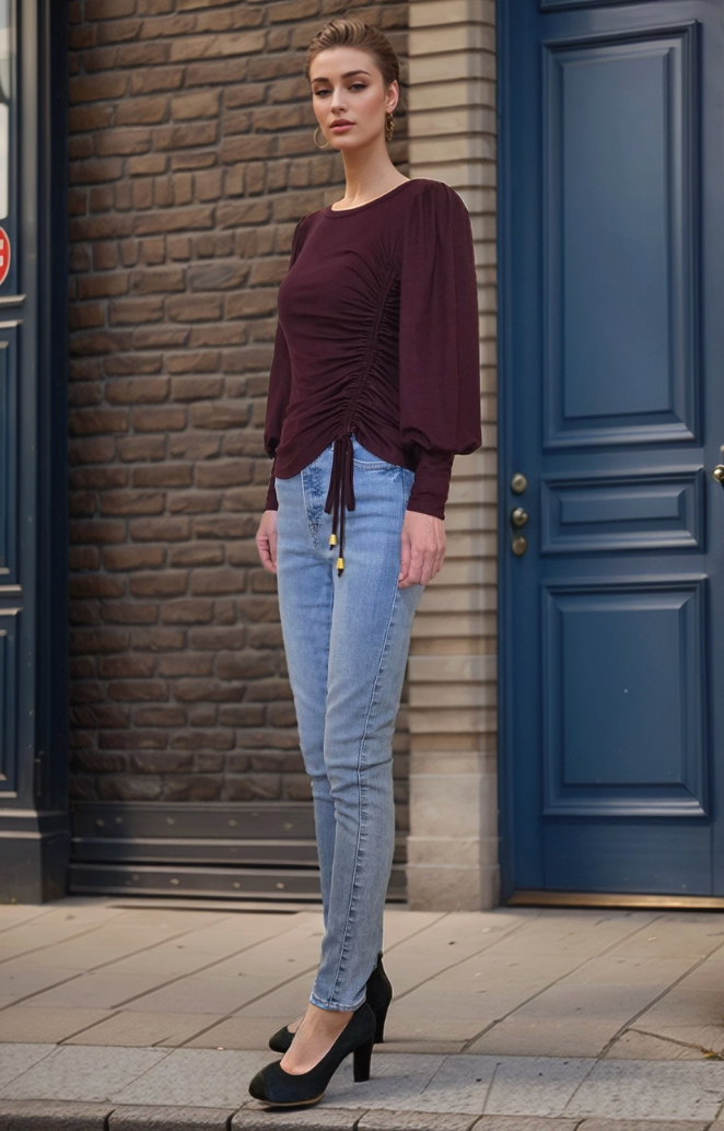 Side Draw String Top