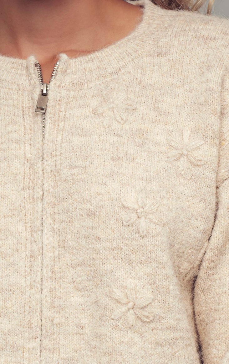 Embroidered Knit Cardigan