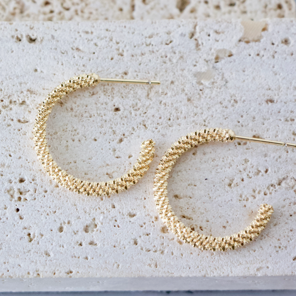 Woven Hoop Earrings