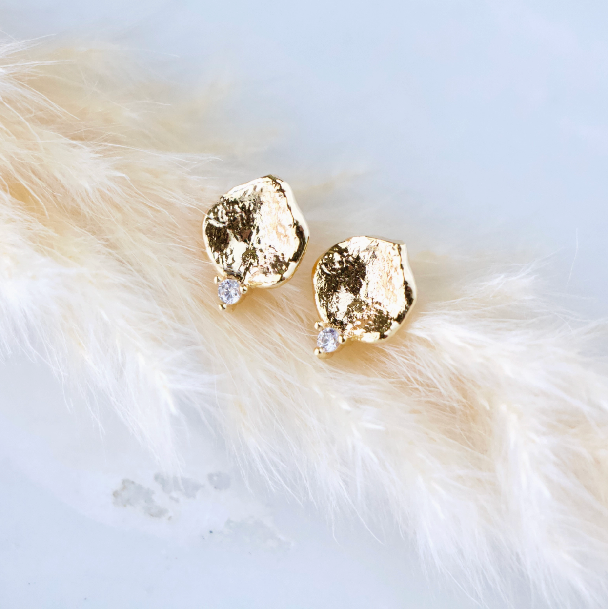 Cz Round Stud Earrings