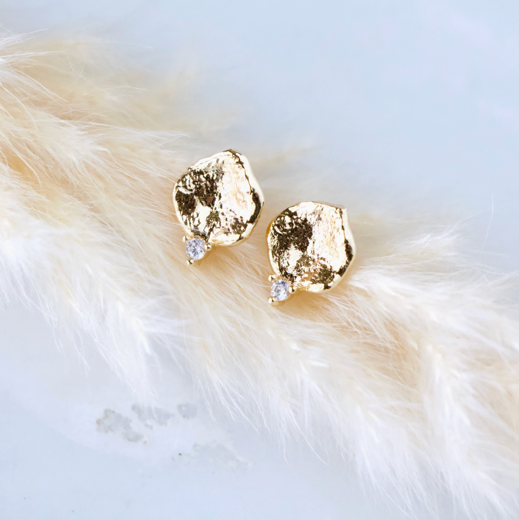 Cz Round Stud Earrings