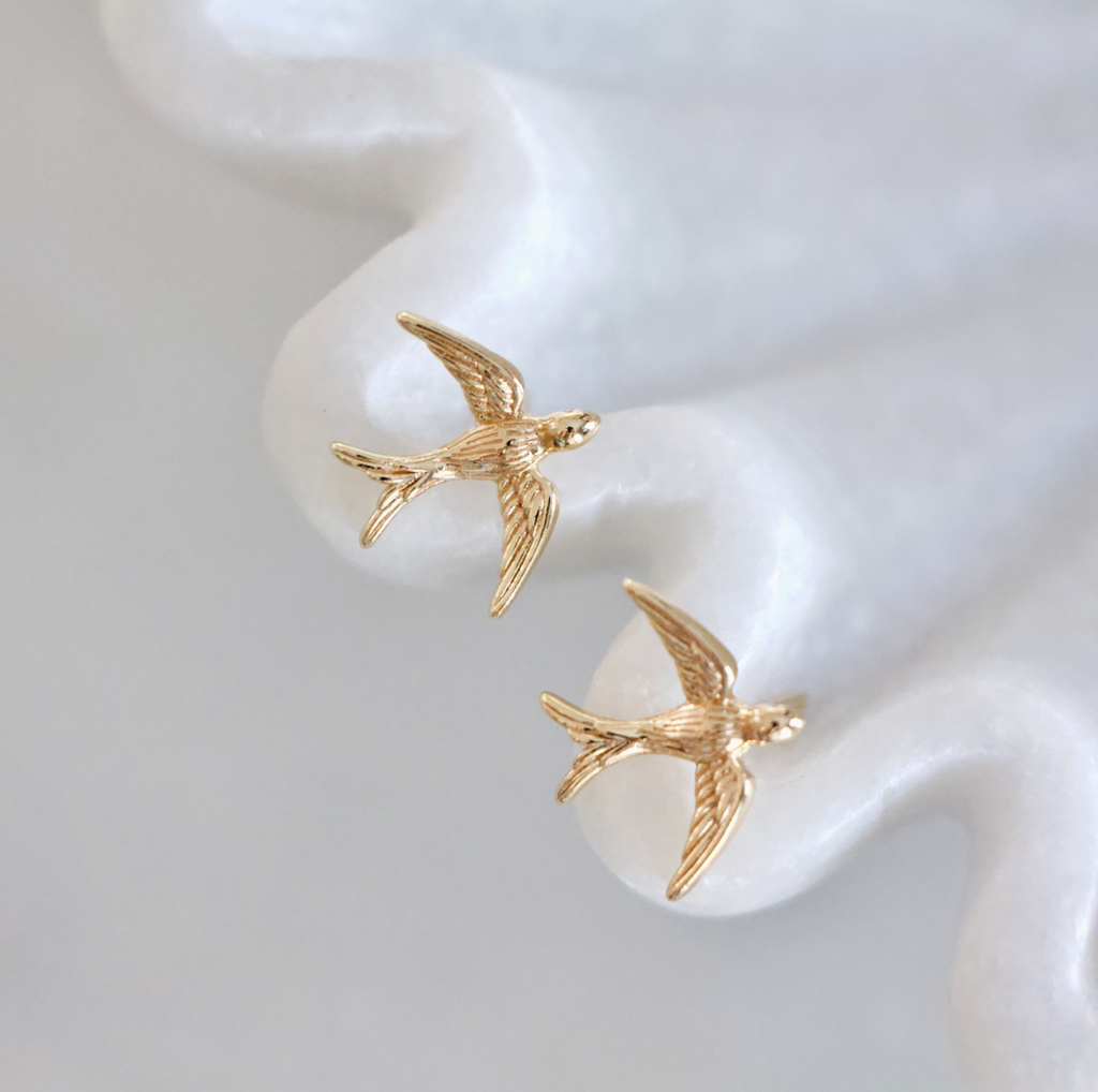 Swallow Stud Earrings