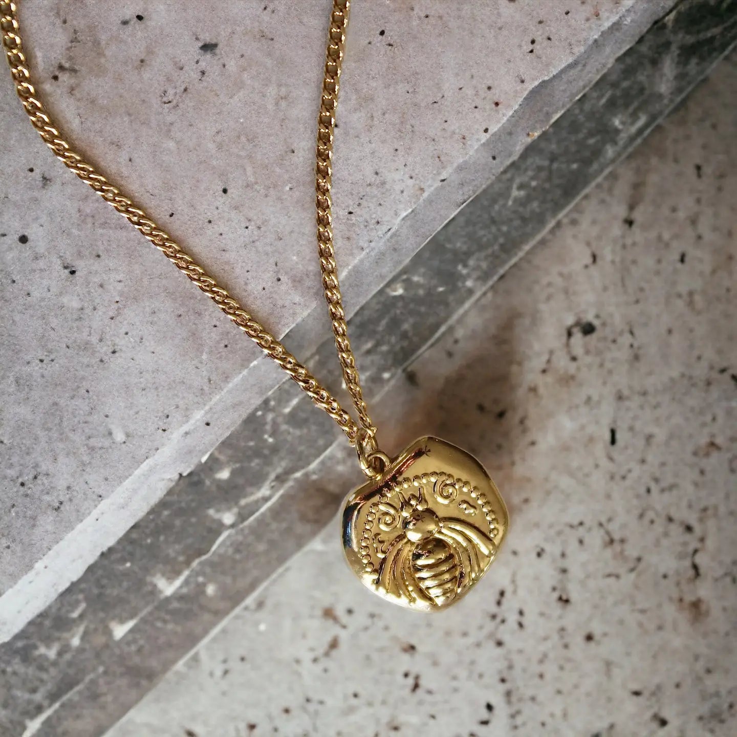 Bee Coin Necklace