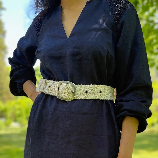 Embroidered Wool Belt