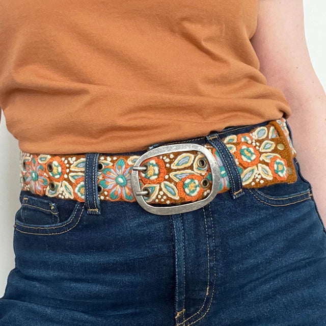 Embroidered Wool Belt