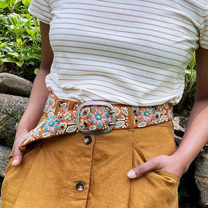 Embroidered Wool Belt