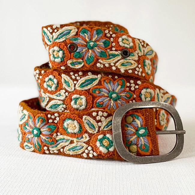 Embroidered Wool Belt