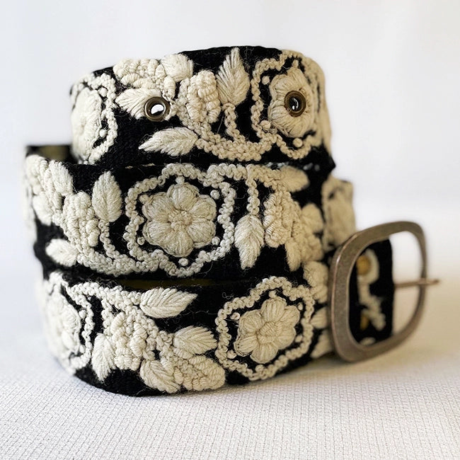 Embroidered Wool Belt