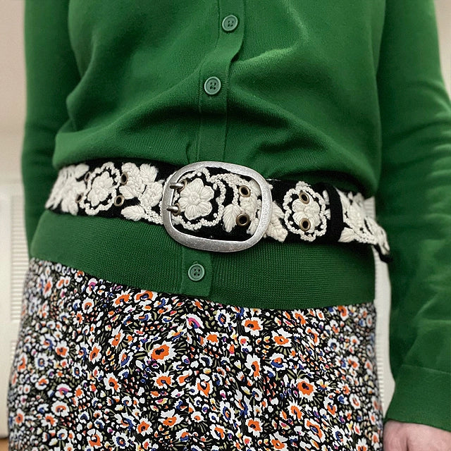Embroidered Wool Belt