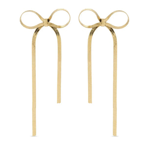 Flowy Long Bow Earrings