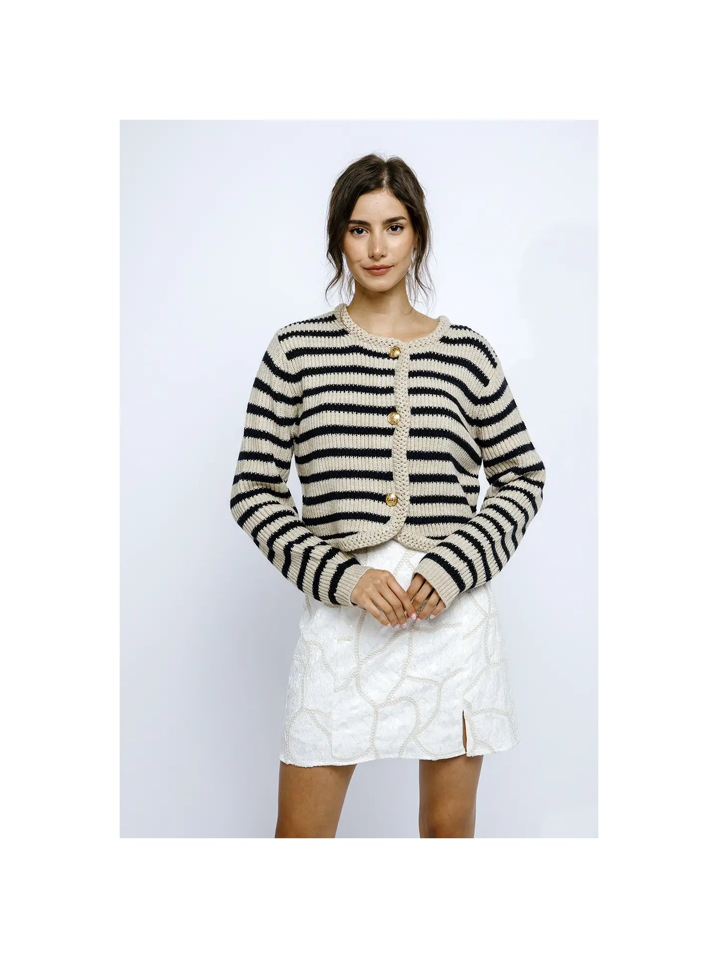 Nautical Striped Cardigan