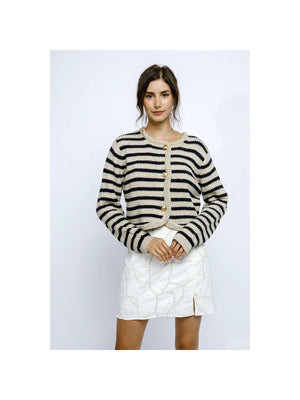 Nautical Striped Cardigan