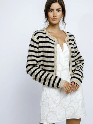 Nautical Striped Cardigan