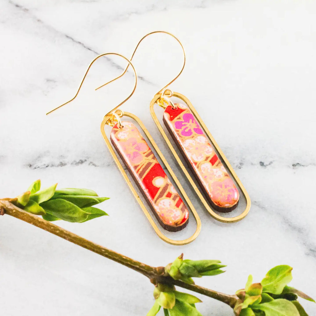 Blossom Brass Loop Earrings