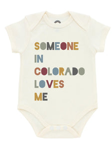 Someone in Colorado Loves Me Colorado Baby Cotton Baby Onesie