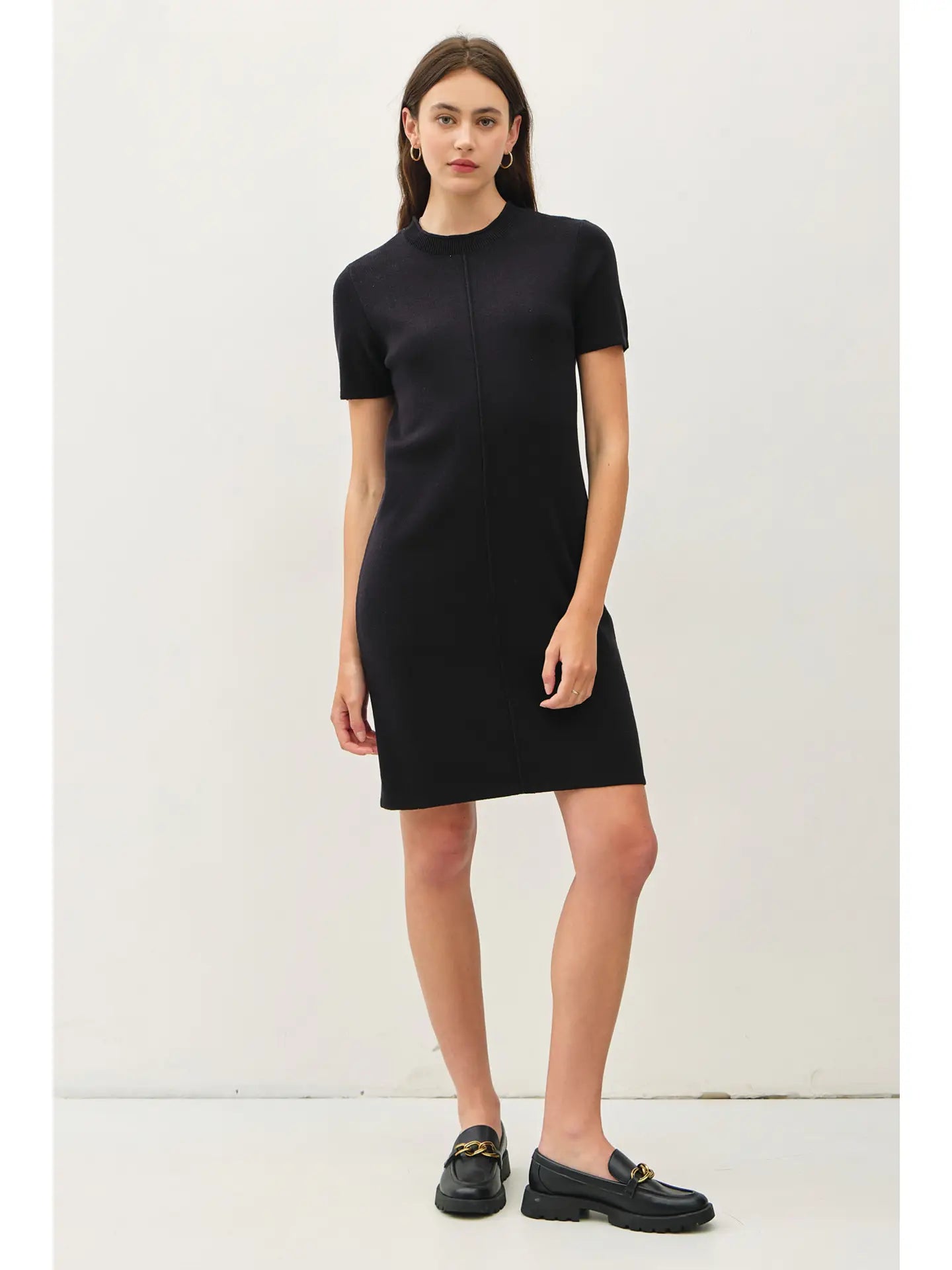 Exposed Seam Sweater Dress