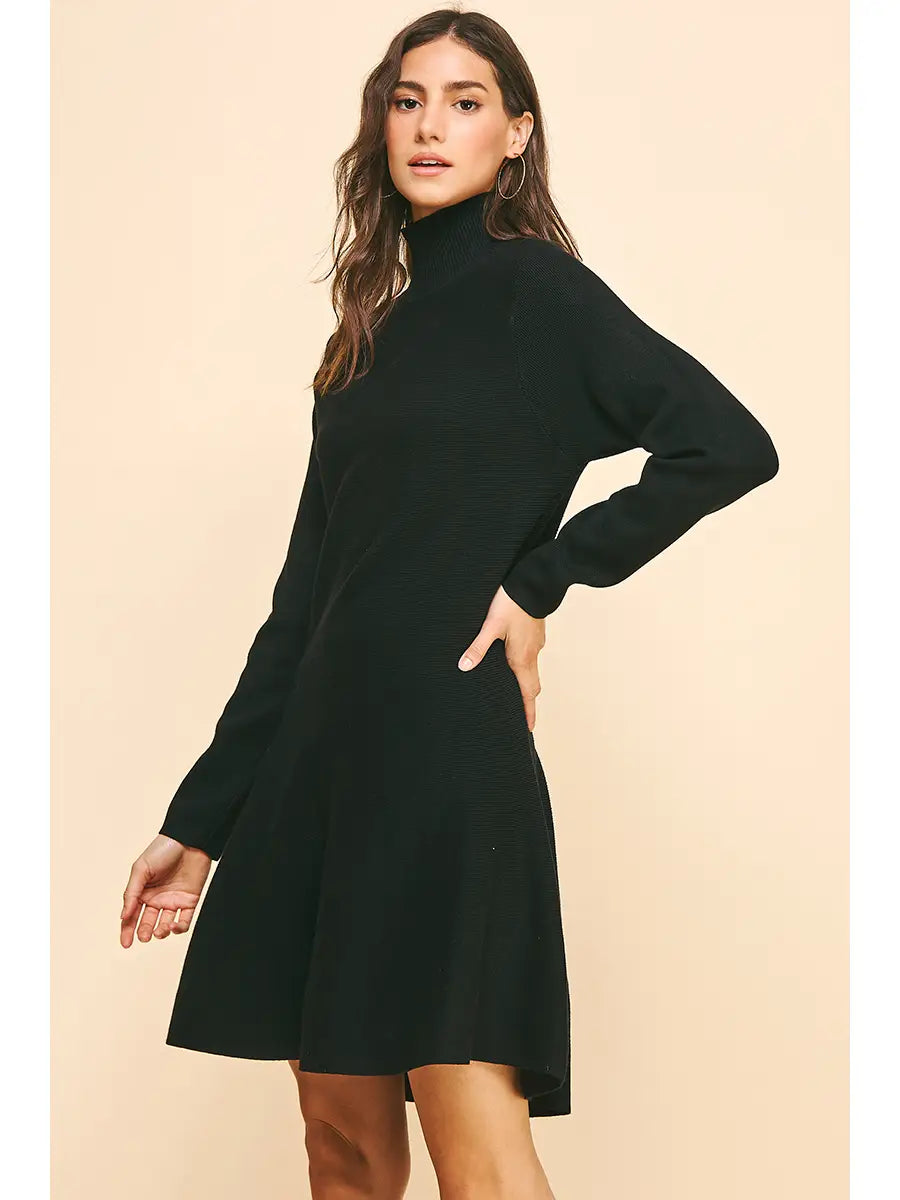 Mock Neck Sweater Dress