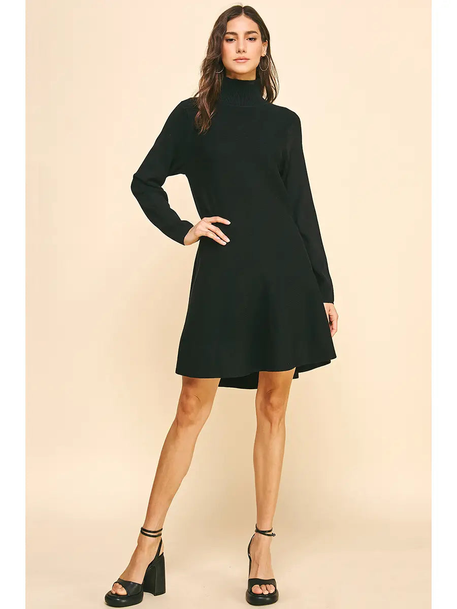 Mock Neck Sweater Dress