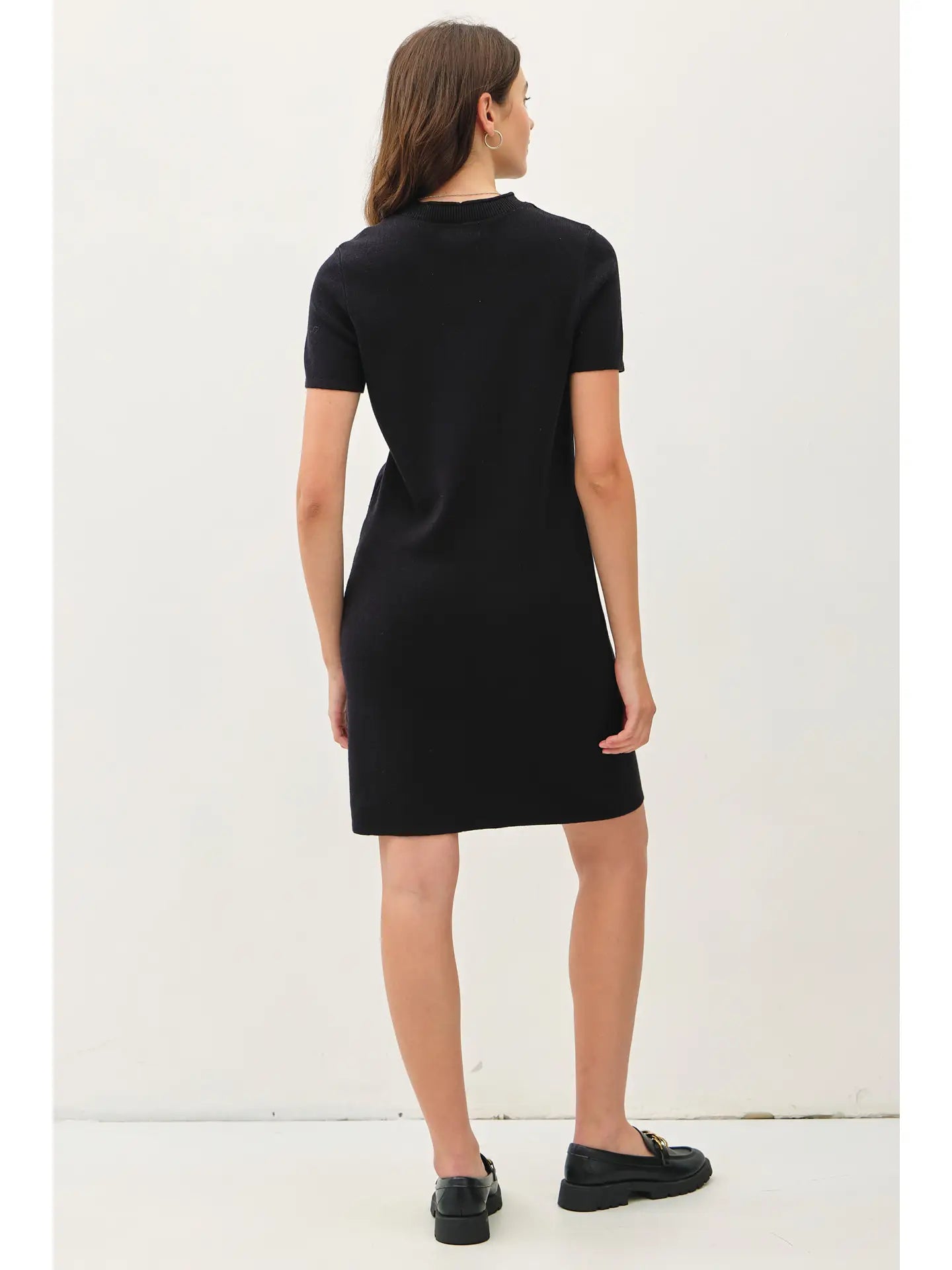 Exposed Seam Sweater Dress