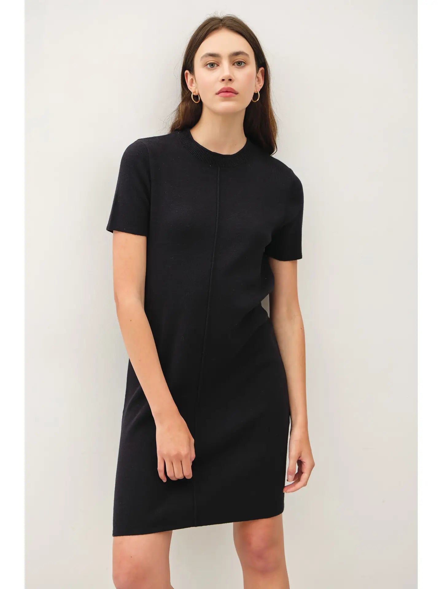 Exposed Seam Sweater Dress