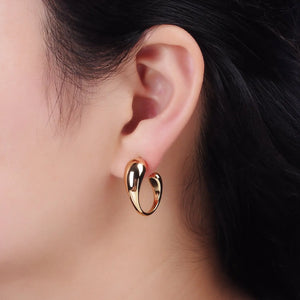 Chubby Molten Drip C-Shaped Earrings