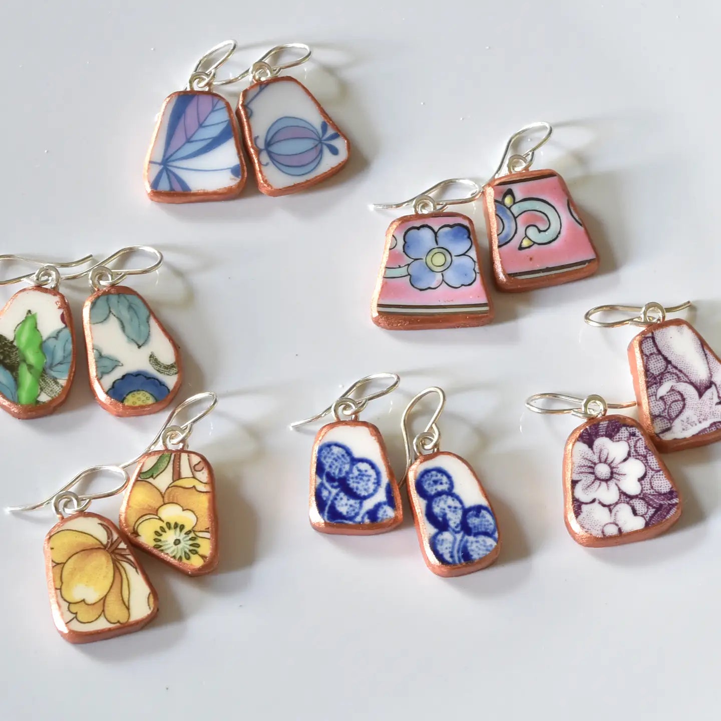 Broken Plate Dangle Earring