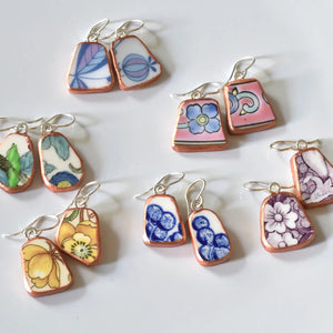 Broken Plate Dangle Earring