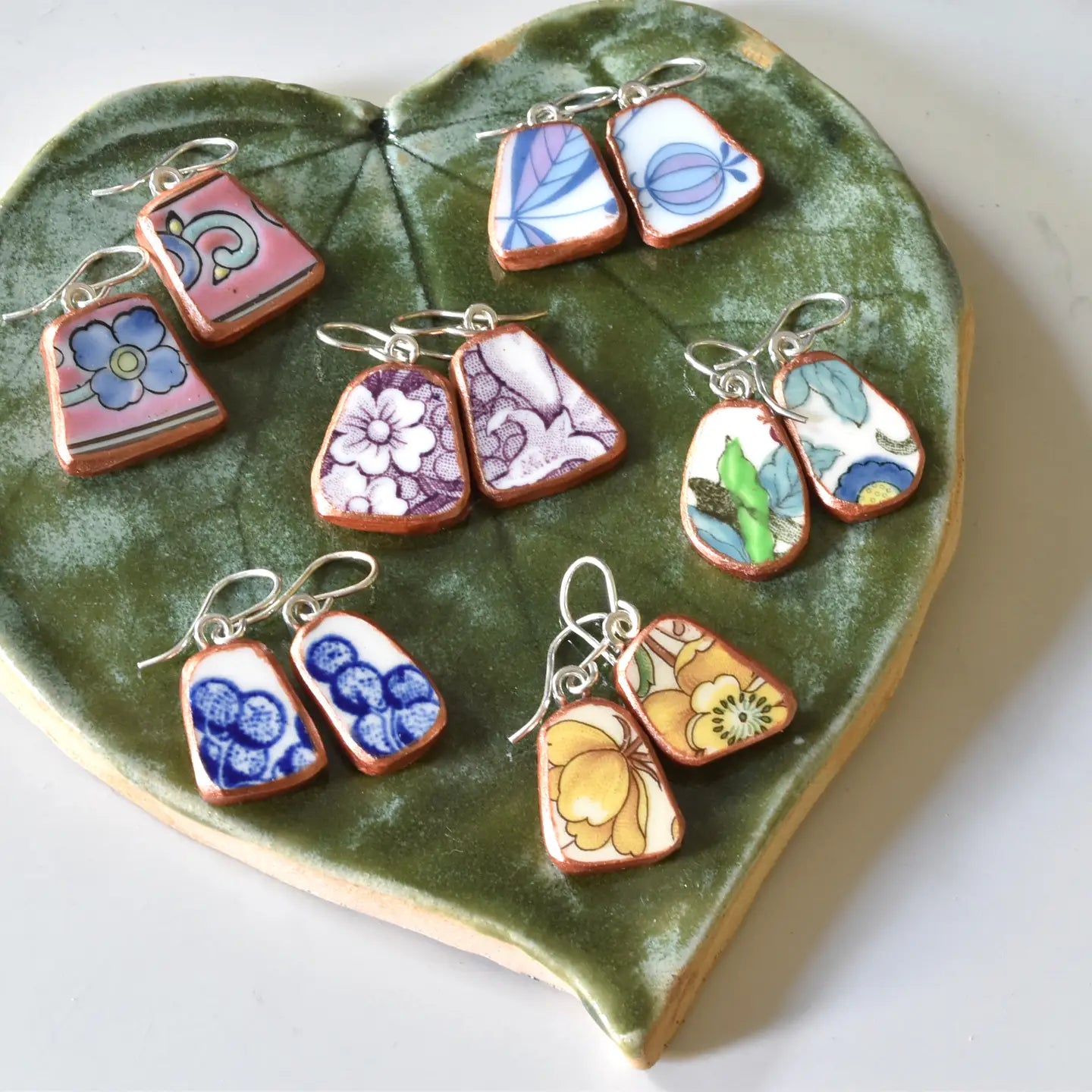 Broken Plate Dangle Earring
