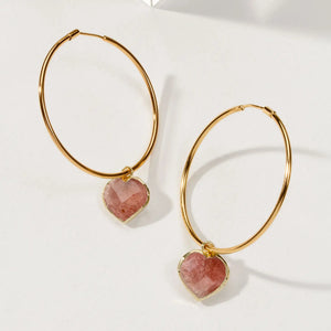 Heart of Gold Hoop Earrings