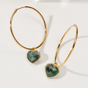 Heart of Gold Hoop Earrings
