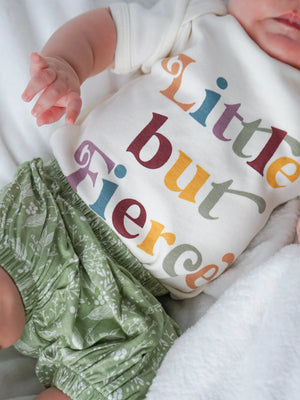 Little But Fierce Cotton Baby Onesie