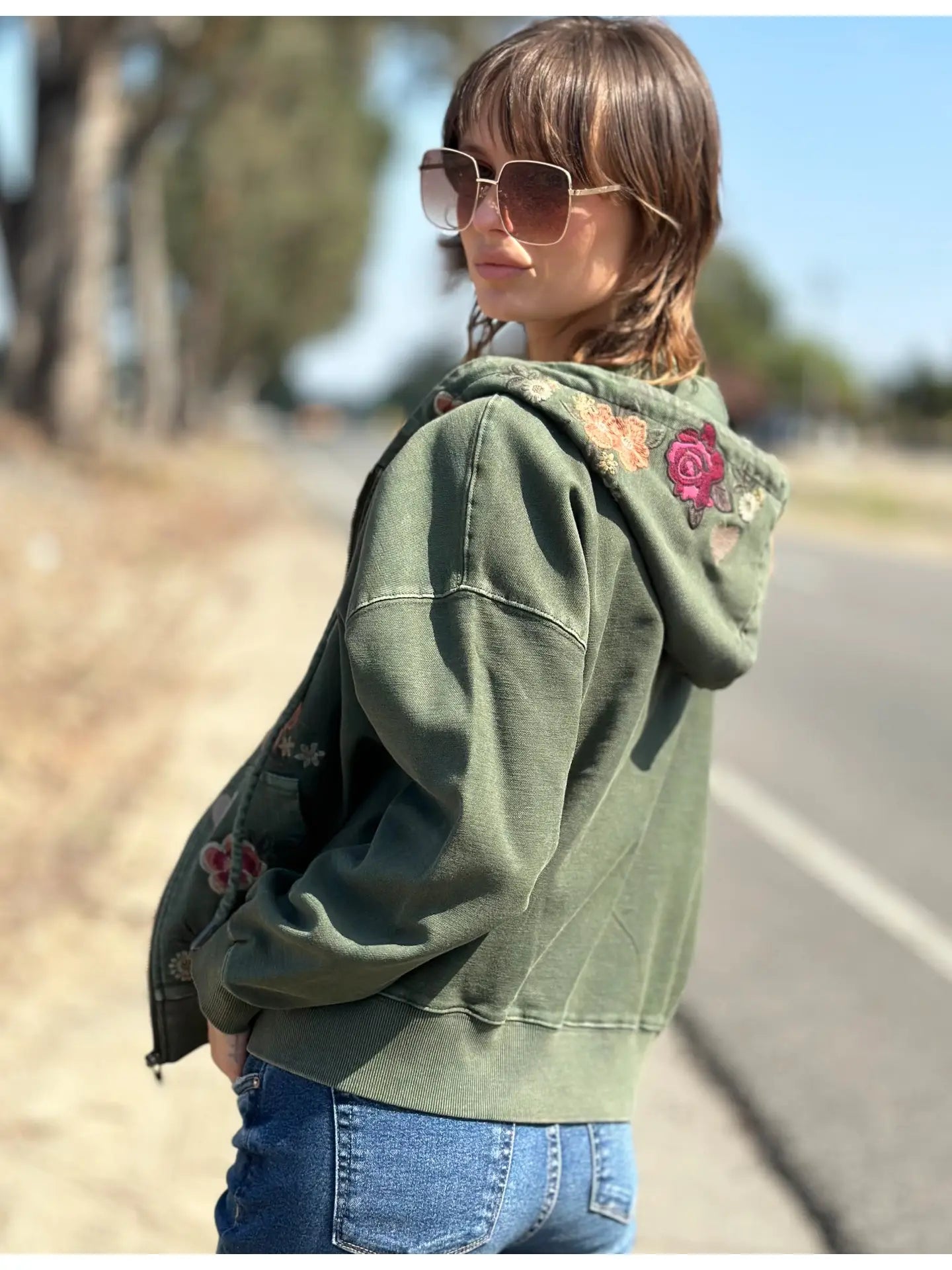 Camp Happy Green Hoodie