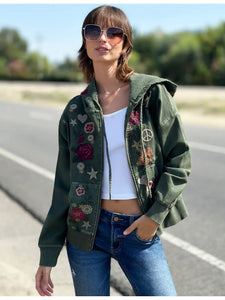 Camp Happy Green Hoodie