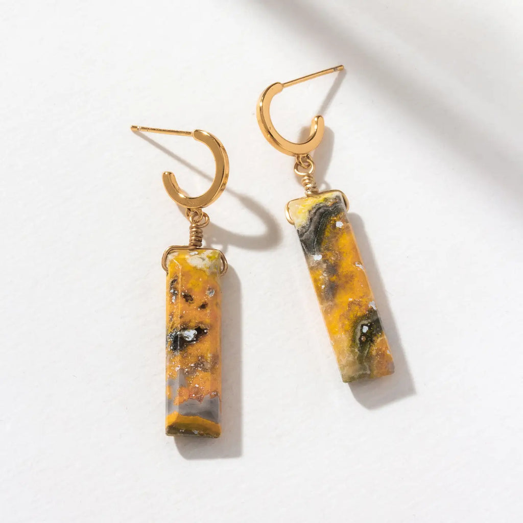 Honeycomb Huggie Earrings