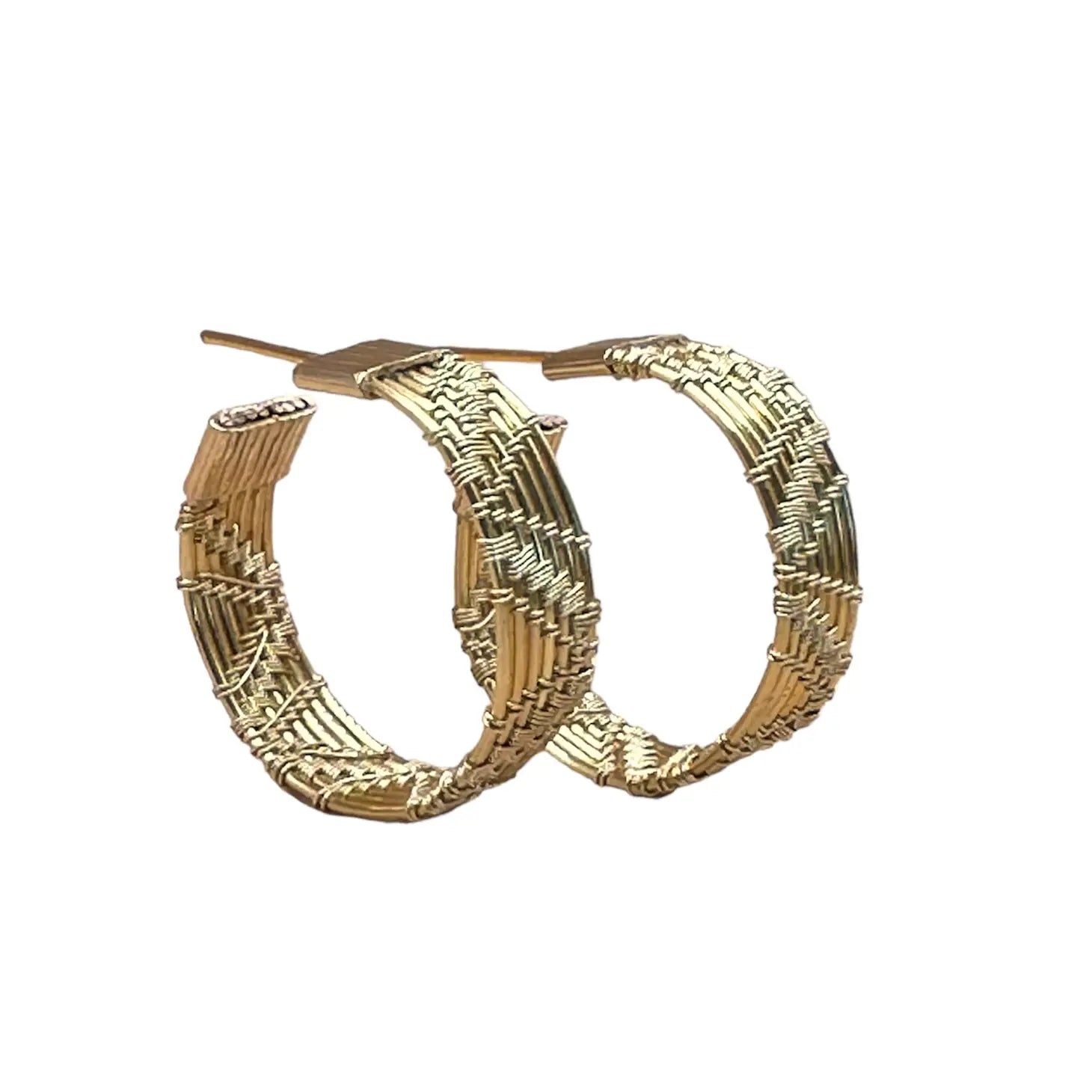 Handwoven Wire Small Everyday Hoop Earrings