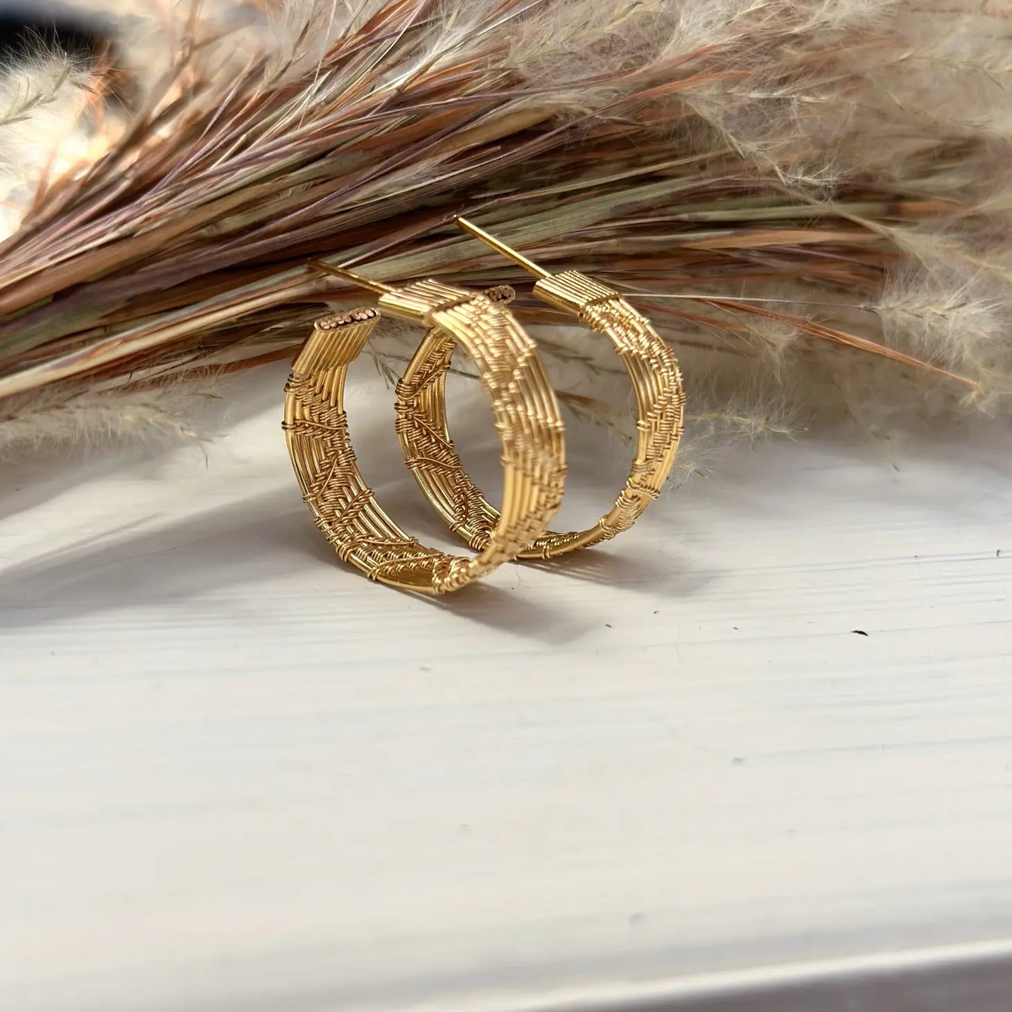 Handwoven Wire Small Everyday Hoop Earrings
