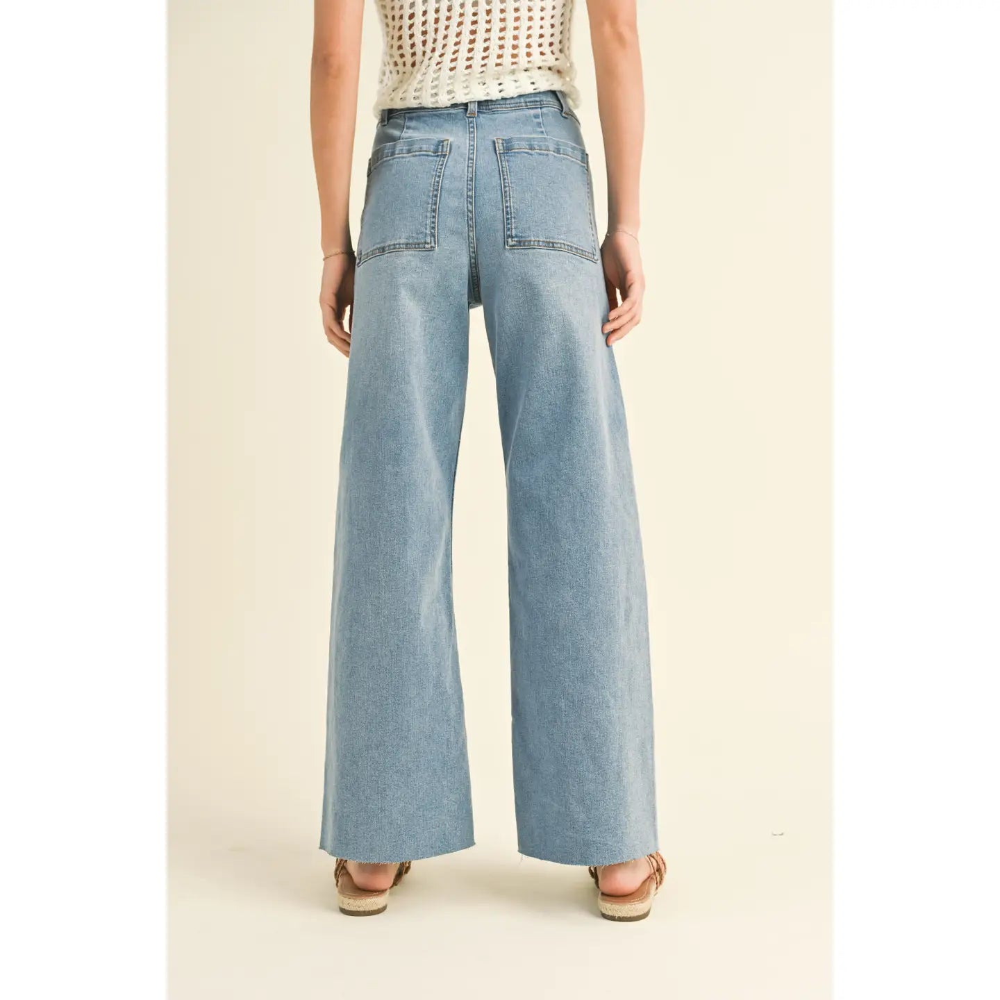 Miou Wide Leg Denim Pants