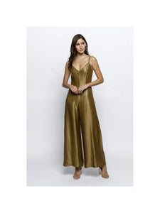 Solid Gold Wide Leg Jumpsuit