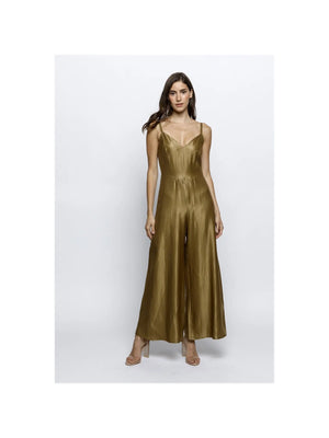 Solid Gold Wide Leg Jumpsuit
