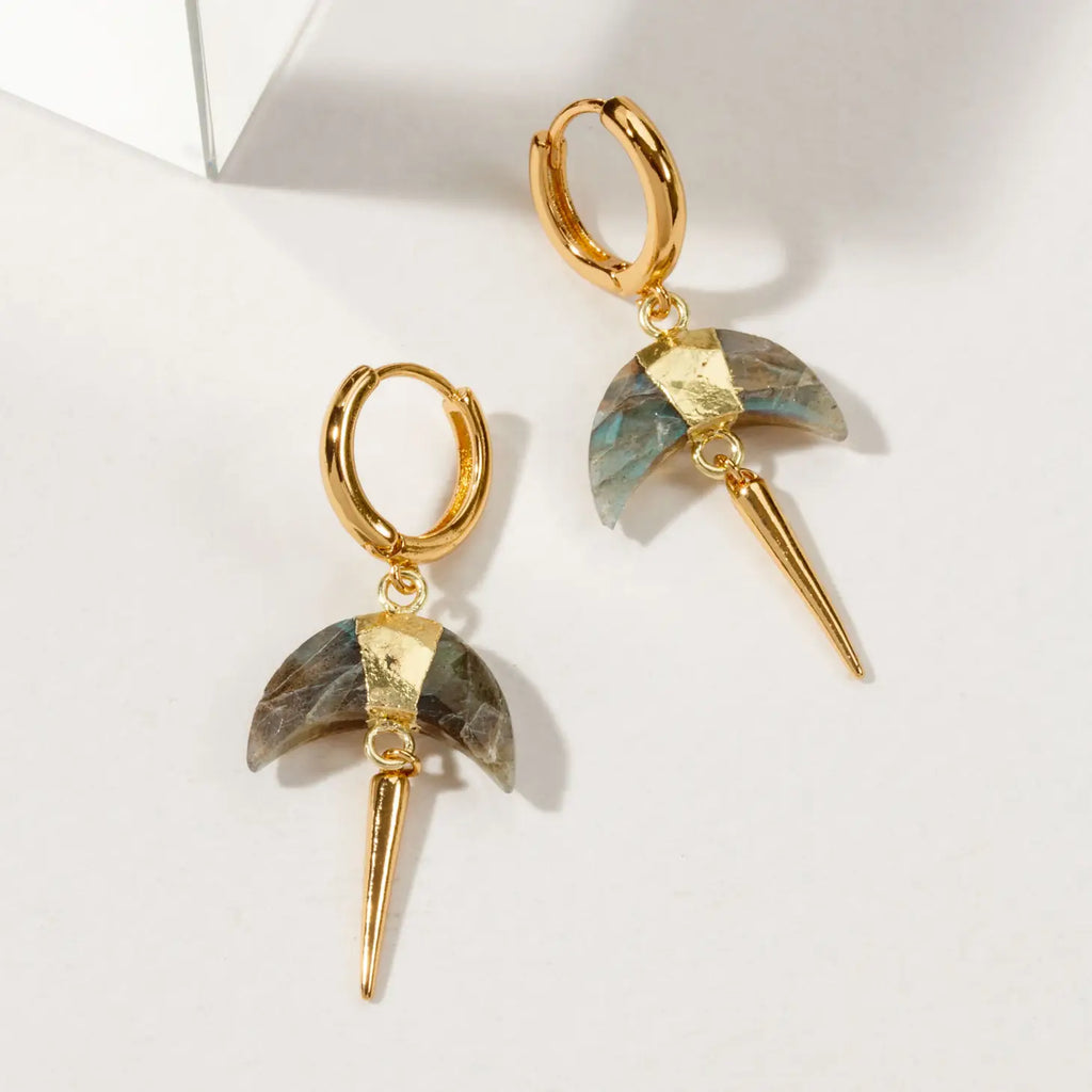 Crescent Huggie Hoop Earrings
