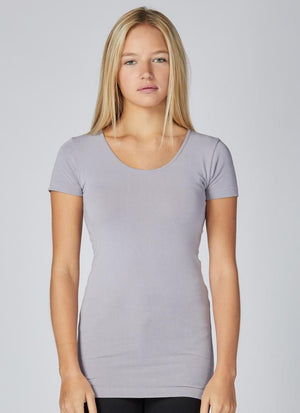 Bamboo Short Sleeve Scoop Neck Tee